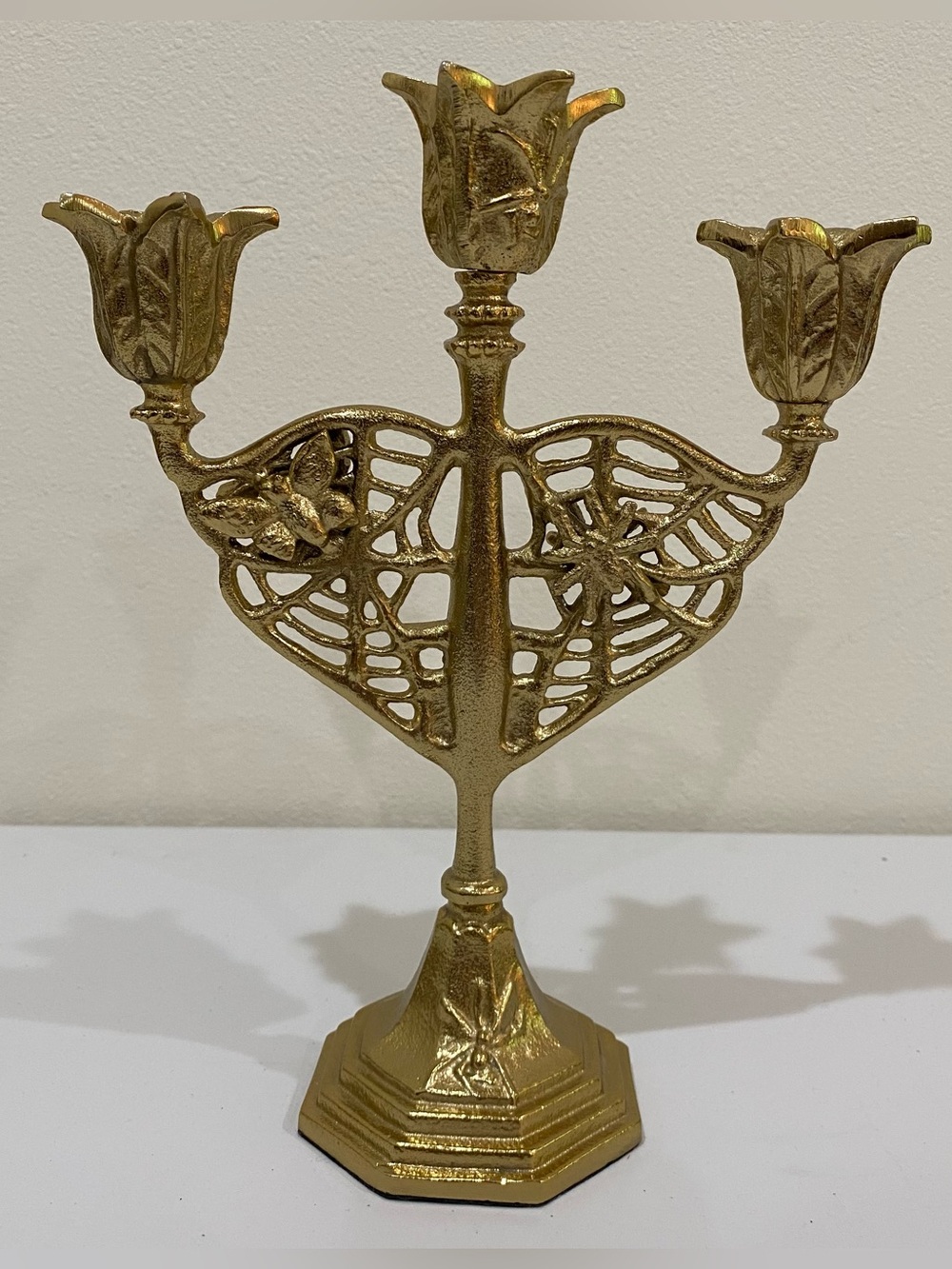 Threshold Gold Metal Gothic Victorian Taper Candle Candelabra Halloween